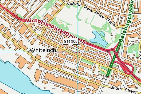 G14 9QJ map - OS VectorMap District (Ordnance Survey)