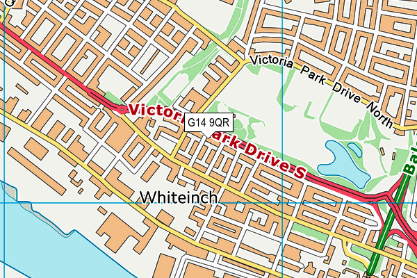 G14 9QR map - OS VectorMap District (Ordnance Survey)