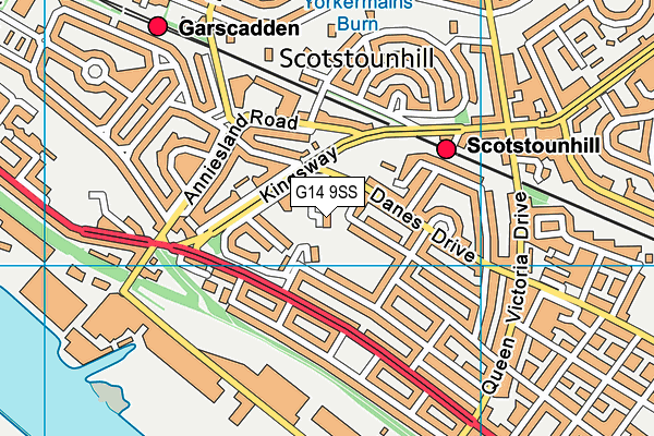 G14 9SS map - OS VectorMap District (Ordnance Survey)