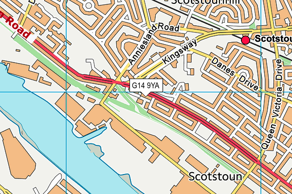 G14 9YA map - OS VectorMap District (Ordnance Survey) G14 9YA map - OS VectorMap District (Ordnance Survey)