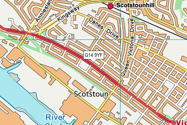 G14 9YF map - OS VectorMap District (Ordnance Survey) G14 9YF map - OS VectorMap District (Ordnance Survey)