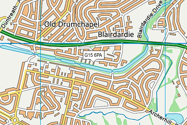 G15 6PA map - OS VectorMap District (Ordnance Survey)
