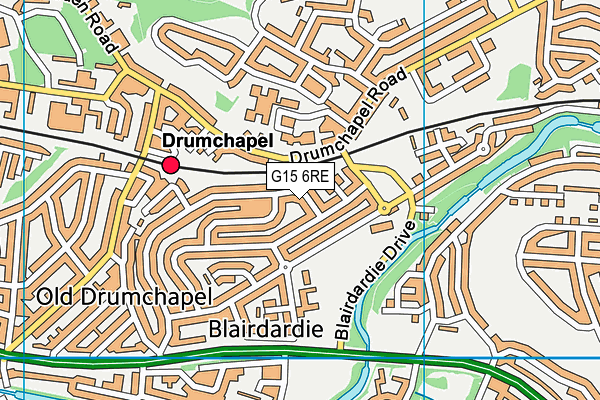 G15 6RE map - OS VectorMap District (Ordnance Survey)