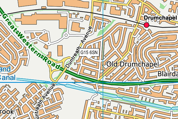 G15 6SN map - OS VectorMap District (Ordnance Survey)