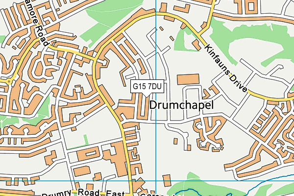 G15 7DU map - OS VectorMap District (Ordnance Survey)
