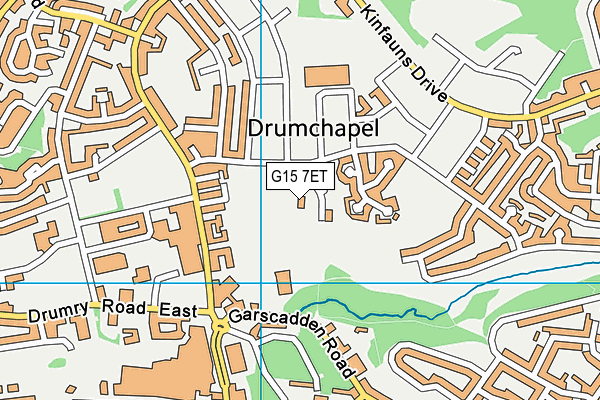 G15 7ET map - OS VectorMap District (Ordnance Survey)