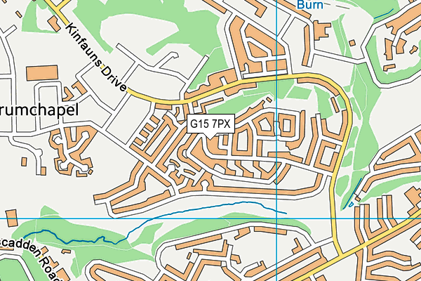 G15 7PX map - OS VectorMap District (Ordnance Survey)