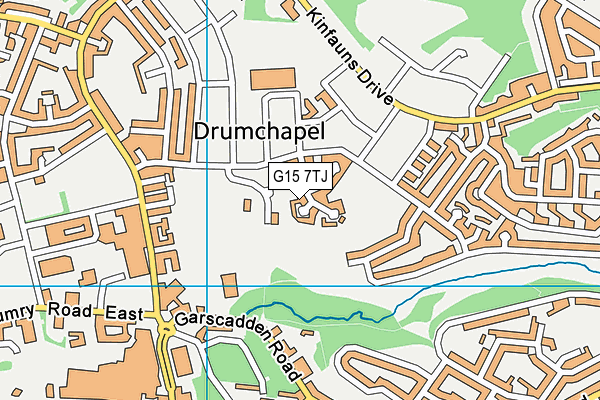 G15 7TJ map - OS VectorMap District (Ordnance Survey)