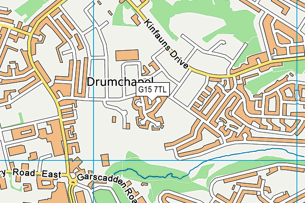 G15 7TL map - OS VectorMap District (Ordnance Survey)