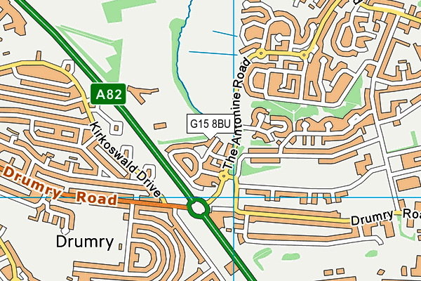 G15 8BU map - OS VectorMap District (Ordnance Survey)