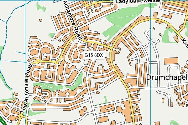 G15 8DX map - OS VectorMap District (Ordnance Survey)