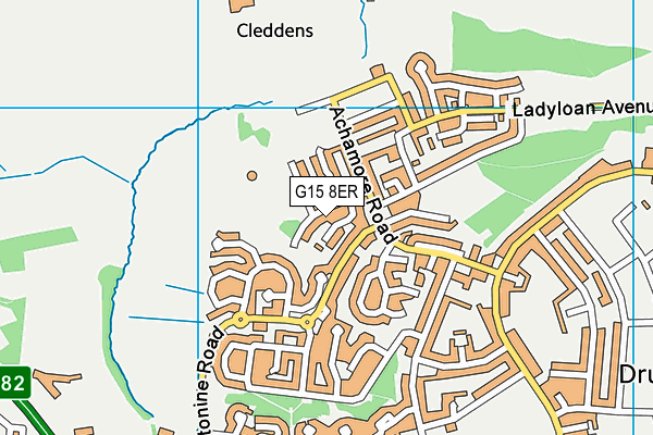 G15 8ER map - OS VectorMap District (Ordnance Survey) G15 8ER map - OS VectorMap District (Ordnance Survey)