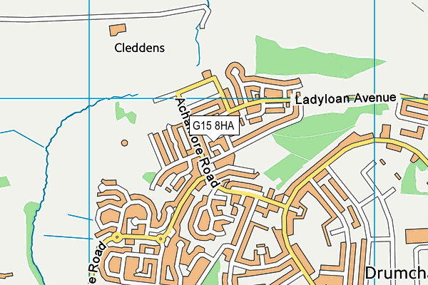 G15 8HA map - OS VectorMap District (Ordnance Survey)