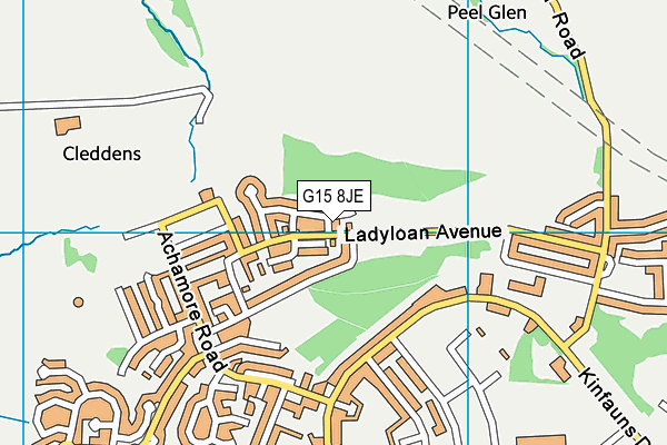 G15 8JE map - OS VectorMap District (Ordnance Survey) G15 8JE map - OS VectorMap District (Ordnance Survey)