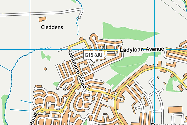 G15 8JU map - OS VectorMap District (Ordnance Survey) G15 8JU map - OS VectorMap District (Ordnance Survey)