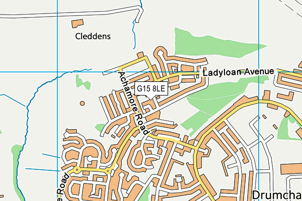 G15 8LE map - OS VectorMap District (Ordnance Survey) G15 8LE map - OS VectorMap District (Ordnance Survey)