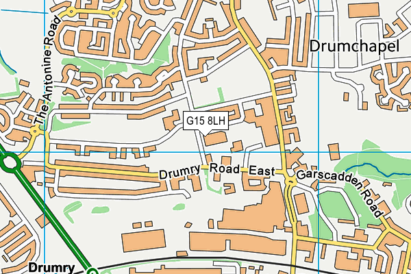 G15 8LH map - OS VectorMap District (Ordnance Survey)