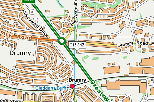 G15 8NZ map - OS VectorMap District (Ordnance Survey) G15 8NZ map - OS VectorMap District (Ordnance Survey)