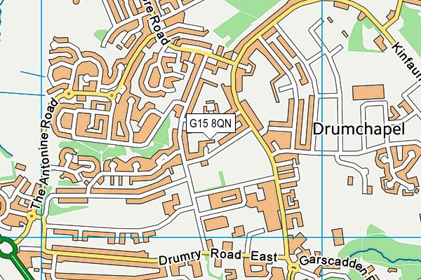 G15 8QN map - OS VectorMap District (Ordnance Survey)