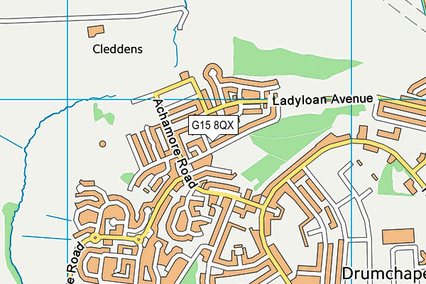 G15 8QX map - OS VectorMap District (Ordnance Survey) G15 8QX map - OS VectorMap District (Ordnance Survey)