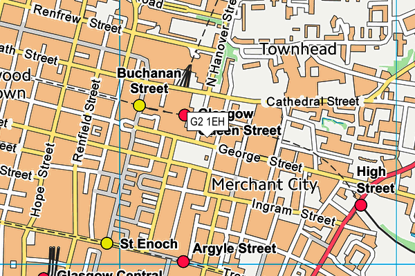 G2 1EH map - OS VectorMap District (Ordnance Survey)