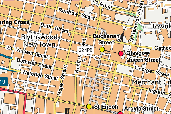 G2 1PB map - OS VectorMap District (Ordnance Survey)