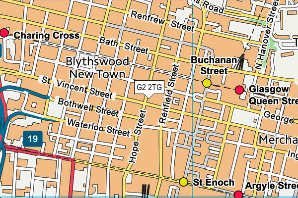 G2 2TG map - OS VectorMap District (Ordnance Survey)
