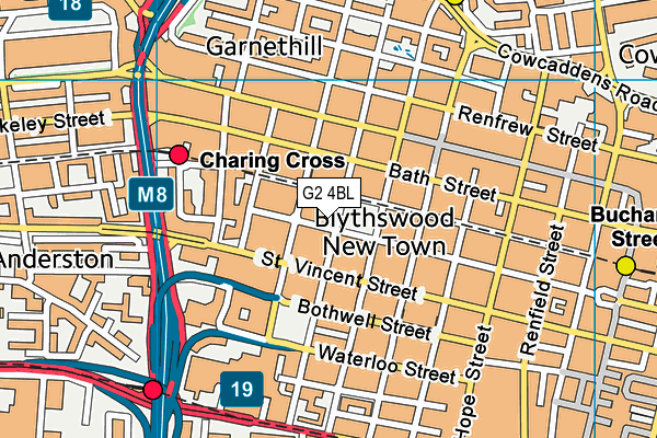 G2 4BL map - OS VectorMap District (Ordnance Survey)