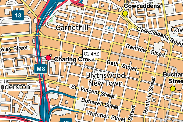 G2 4HZ map - OS VectorMap District (Ordnance Survey)
