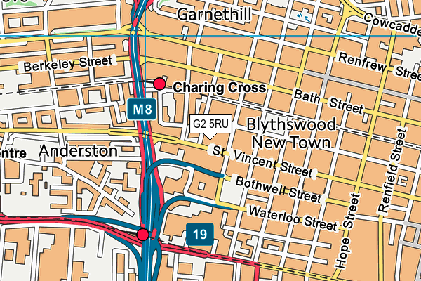 G2 5RU map - OS VectorMap District (Ordnance Survey)