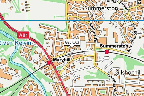 G20 0AG map - OS VectorMap District (Ordnance Survey) G20 0AG map - OS VectorMap District (Ordnance Survey)