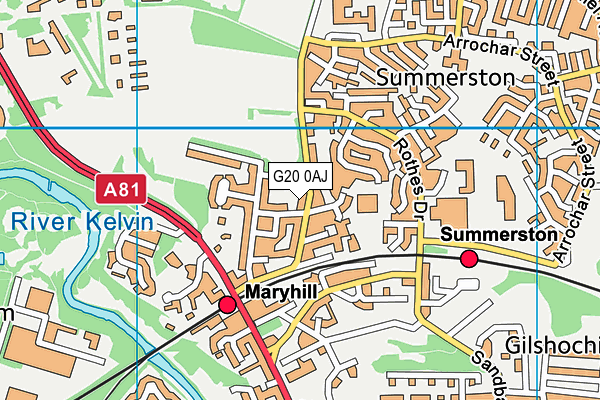 G20 0AJ map - OS VectorMap District (Ordnance Survey) G20 0AJ map - OS VectorMap District (Ordnance Survey)