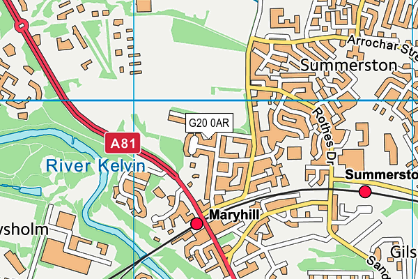G20 0AR map - OS VectorMap District (Ordnance Survey) G20 0AR map - OS VectorMap District (Ordnance Survey)