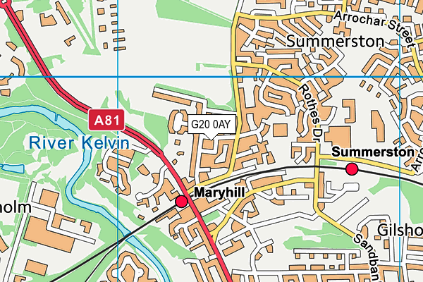 G20 0AY map - OS VectorMap District (Ordnance Survey) G20 0AY map - OS VectorMap District (Ordnance Survey)
