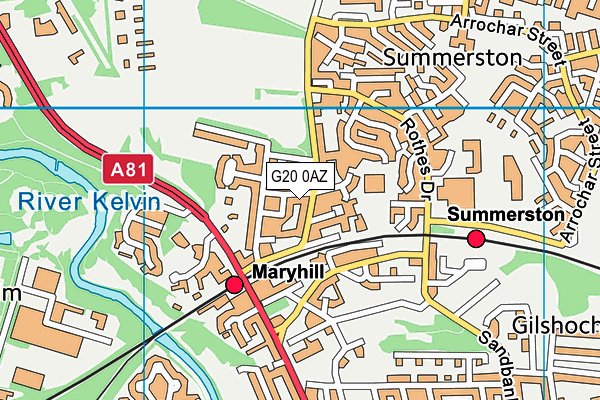 G20 0AZ map - OS VectorMap District (Ordnance Survey)
