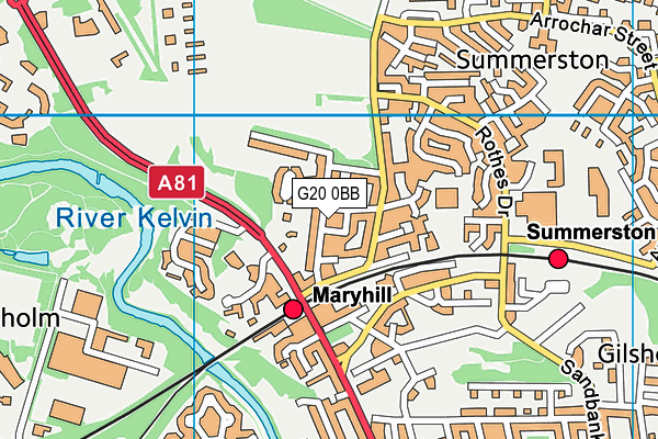 G20 0BB map - OS VectorMap District (Ordnance Survey)