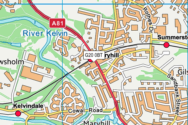 G20 0BT map - OS VectorMap District (Ordnance Survey) G20 0BT map - OS VectorMap District (Ordnance Survey)