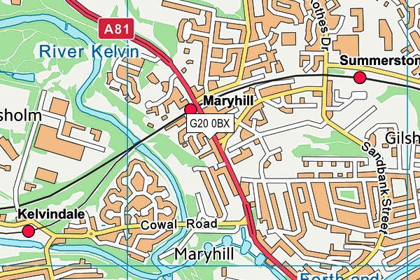 G20 0BX map - OS VectorMap District (Ordnance Survey) G20 0BX map - OS VectorMap District (Ordnance Survey)