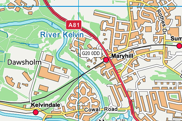 G20 0DD map - OS VectorMap District (Ordnance Survey)