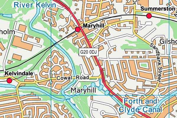 G20 0DJ map - OS VectorMap District (Ordnance Survey) G20 0DJ map - OS VectorMap District (Ordnance Survey)