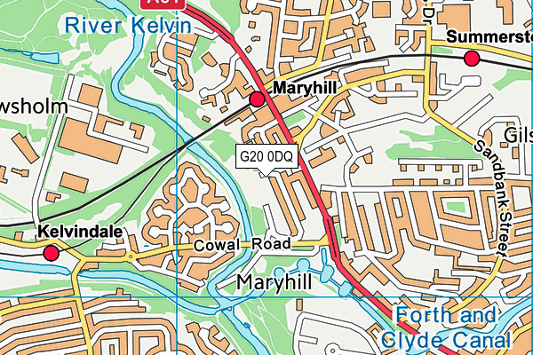 G20 0DQ map - OS VectorMap District (Ordnance Survey)