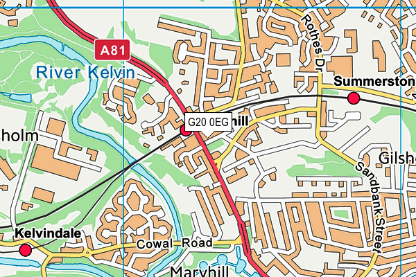 G20 0EG map - OS VectorMap District (Ordnance Survey) G20 0EG map - OS VectorMap District (Ordnance Survey)