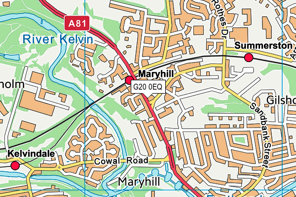 G20 0EQ map - OS VectorMap District (Ordnance Survey)