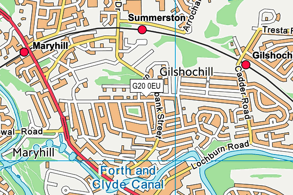 G20 0EU map - OS VectorMap District (Ordnance Survey)