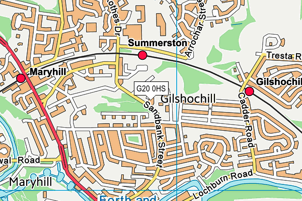 G20 0HS map - OS VectorMap District (Ordnance Survey)