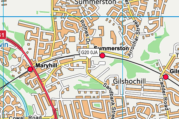 G20 0JA map - OS VectorMap District (Ordnance Survey) G20 0JA map - OS VectorMap District (Ordnance Survey)