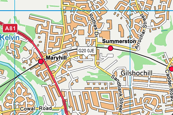 G20 0JE map - OS VectorMap District (Ordnance Survey)