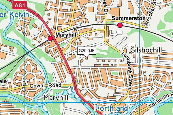G20 0JF map - OS VectorMap District (Ordnance Survey)