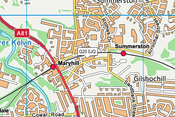 G20 0JQ map - OS VectorMap District (Ordnance Survey)