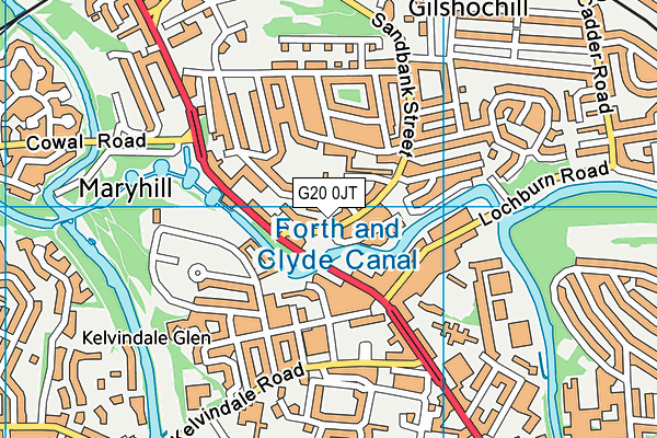 G20 0JT map - OS VectorMap District (Ordnance Survey)